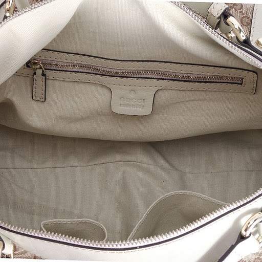 1:1 Gucci 247384 New Charlotte Large Tote Bags-Cream Fabric - Click Image to Close